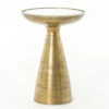 Mod Brass Pedestal Side Table With Mirrored Top -Famous Furniture Shop Mod Brass Pedestal Side Table with Mirrored Top 17239.1500572423
