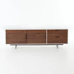Modern White Large Media Console With Sliding Doors -Famous Furniture Shop Modern White Large Media Console with Sliding Doors5 73528.1452239731