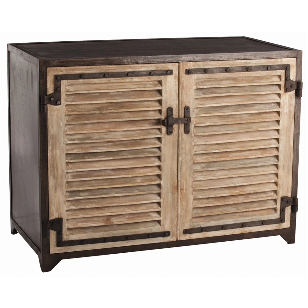 Paris Industrial Iron + Wood 2 Door Cabinet 3 Paris Industrial Iron + Wood 2 Door Cabinet