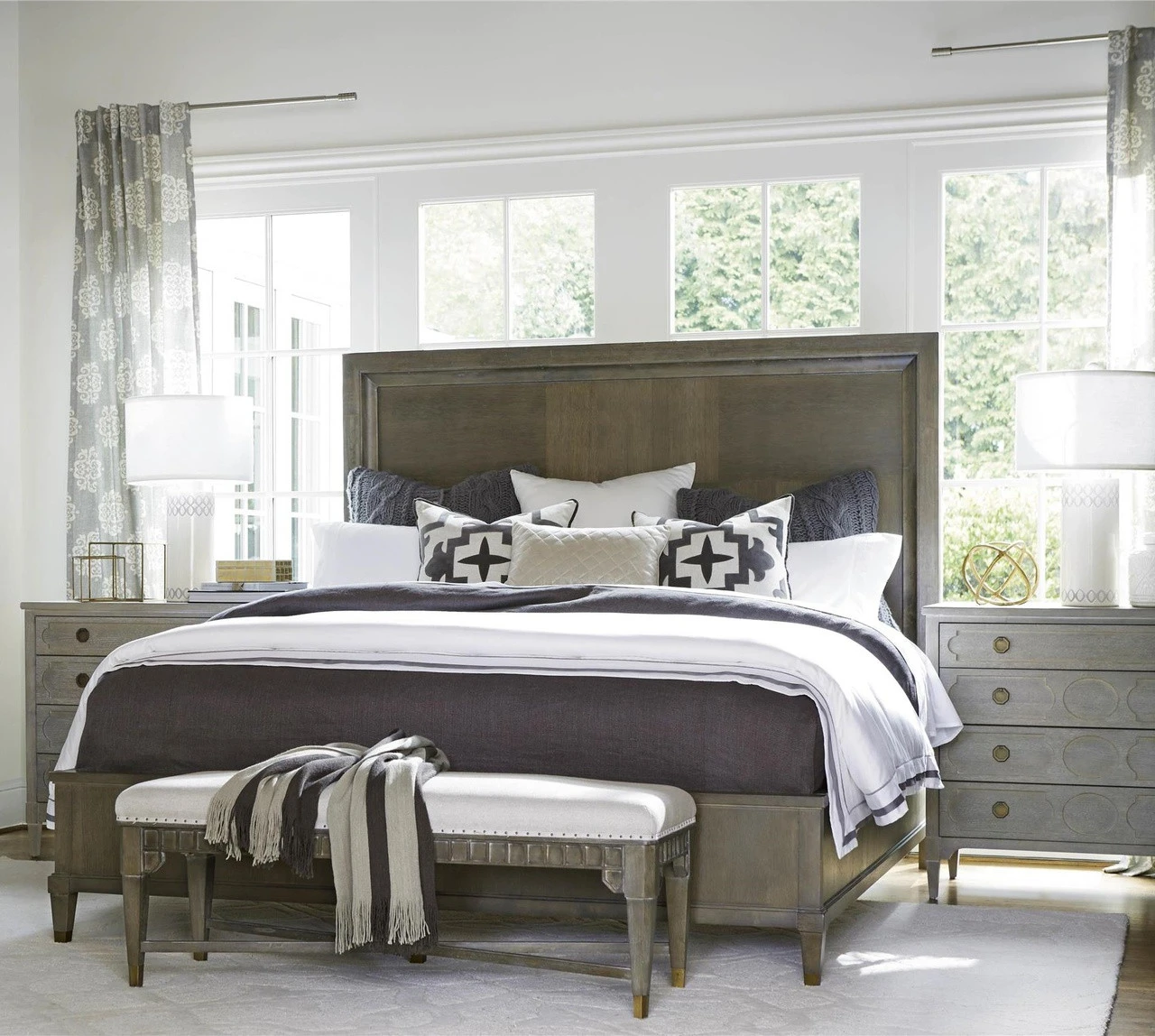 Playlist Vintage Grey Oak 4 Drawers Chest - Image 4