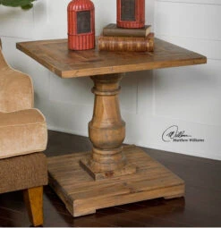 Salvaged Wood Rustic Side Table
