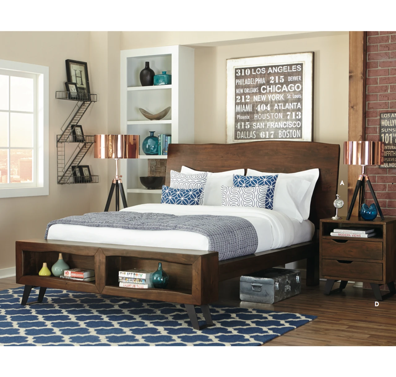 Brooklyn Loft Solid Wood 2 Drawer Nightstand 4 Brooklyn Loft Solid Wood 2 Drawer Nightstand - Image 2