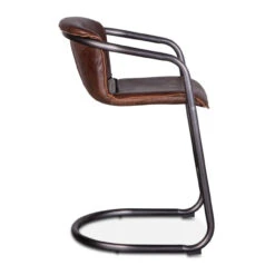 Industrial Loft Metal And Leather Counter Stool - Geisha Brown -Famous Furniture Shop Screenshot 2023 10 30 at 9.08.07 AM 17880.1698671414