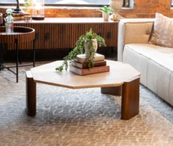 Breton 40" Octogonal Coffee Table With Travertine In Walnut -Famous Furniture Shop Screenshot 2024 02 08 at 10.00.45 AM 21761.1707404478