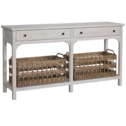 Modern Farmhouse Kinsley Buttermilk Finish Console Table -Famous Furniture Shop U011803 VM4 1 00208.1689275979