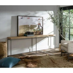 Modern Farmhouse Watts Rustic Oak Console Table -Famous Furniture Shop U011D826 RS 1 44176.1689276953