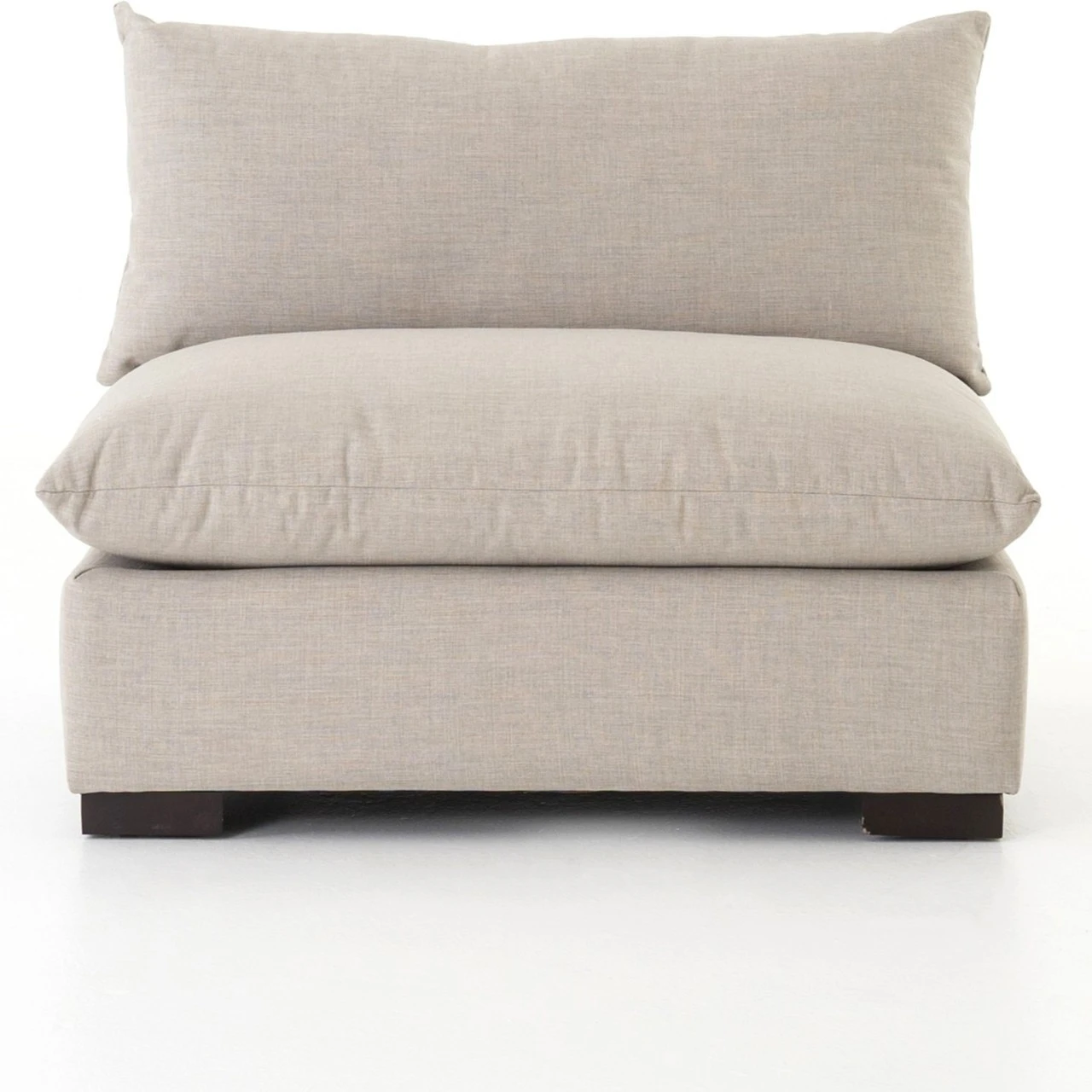 Westworld Modern Neutral Beige Sectional Armless Chair 4 Westworld Modern Neutral Beige Sectional Armless Chair - Image 2