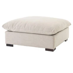 Westworld Modern Beige Ottoman 39"