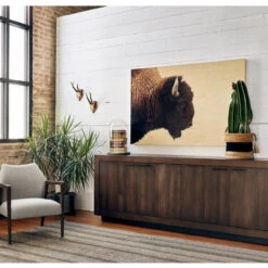 Couric Rustic Reclaimed Oak Wood 4 Door Sideboard 94" -Famous Furniture Shop UWES 057 ROM 1 20058.1515455529