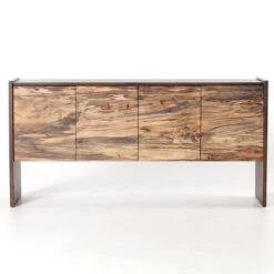 Isla Spalted Primavera Wood 4 Door High Sideboard -Famous Furniture Shop UWES 109 FRT 1 93665.1515788545