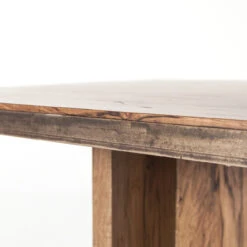 Cross Alder Wood Plank Top Trestle Dining Table 94" -Famous Furniture Shop UWES 116 DET 1 83913.1500593914