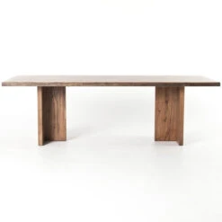 Cross Alder Wood Plank Top Trestle Dining Table 94" -Famous Furniture Shop UWES 116 FRT 1 95243.1500593913