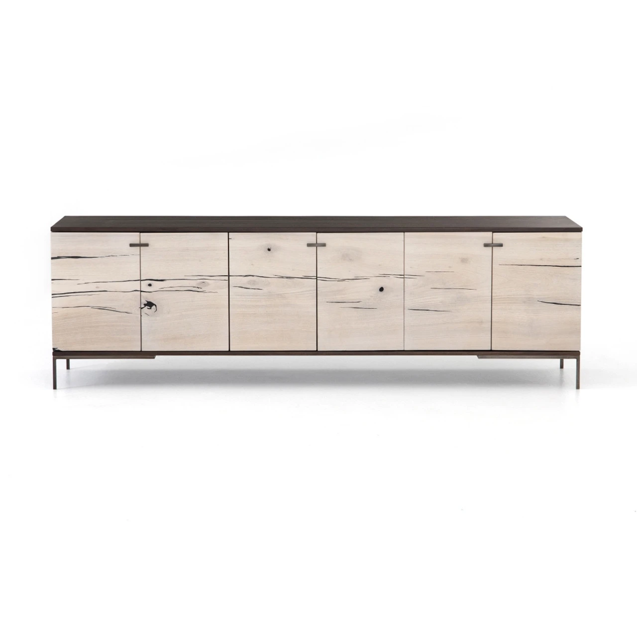 Cuzco Bleached Yukas Wood Modern Low Media Console 78" 5 Cuzco Bleached Yukas Wood Modern Low Media Console 78" - Image 3