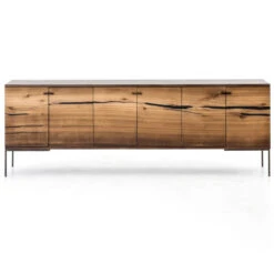 Cuzco Yukas Wood Modern Low Media Console 78" -Famous Furniture Shop UWES 128 FRT 1 40422.1500345084
