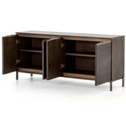 Live Edge Solid Wood 4 Door Buffet Sideboard 70" -Famous Furniture Shop UWES 150 OPN 1 32916.1500340696