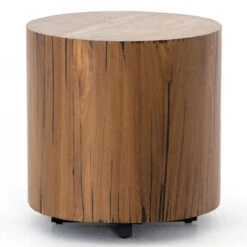 Hudson Round End Table - Natural Yukas
