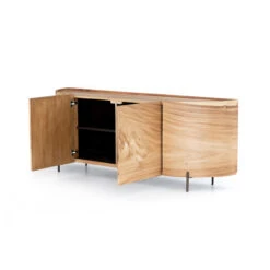 Lunas Natural Wood Curved Sideboard Buffet 77" 18 Lunas Natural Wood Curved Sideboard Buffet 77" -Famous Furniture Shop UWES 213 OPN 1 93159.1569634744