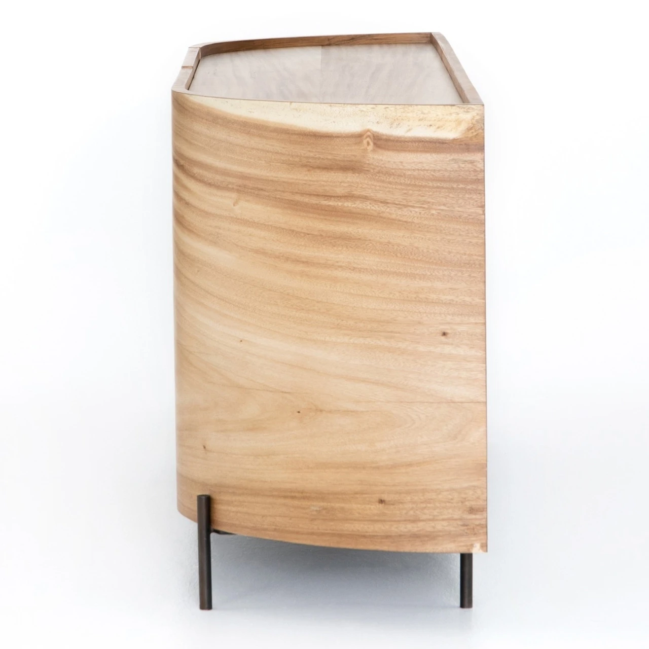 Lunas Natural Wood Curved Sideboard Buffet 77" 8 Lunas Natural Wood Curved Sideboard Buffet 77" - Image 6