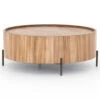 Lunas Natural Wood Drum Coffee Table 40" -Famous Furniture Shop UWES 255 PRM 1 1 00127.1583947391