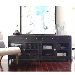 Shadow Box Industrial Black Metal Media Console -Famous Furniture Shop VBEL F037 ROM 3 74911.1487962593