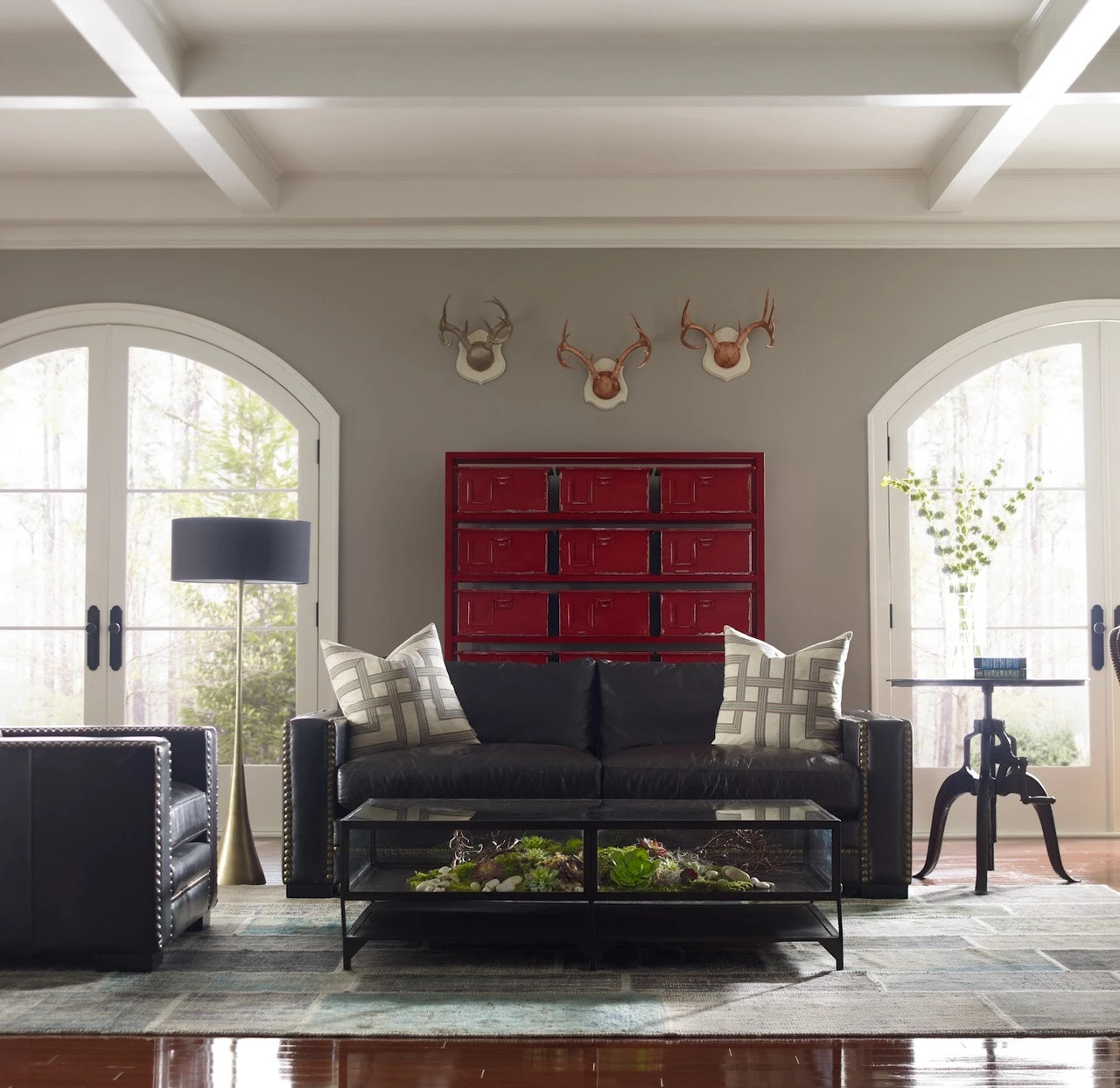 Shadow Box Metal And Glass Coffee Table 4 Shadow Box Metal And Glass Coffee Table - Image 2