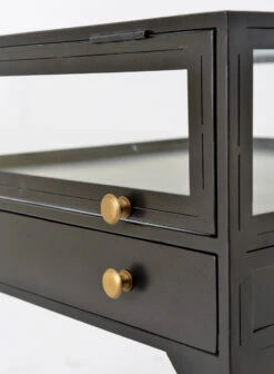 Shadow Box Industrial Metal And Glass Side Table -Famous Furniture Shop VBEL F039 DET 1 28102.1487964762