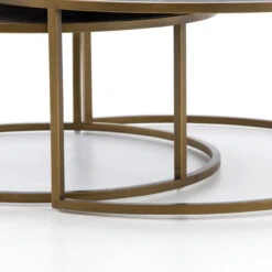 Hollywood Modern Shagreen Nesting Coffee Tables - Brass -Famous Furniture Shop VBEN 018 DET 1 25865.1504833399