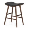 Saddle Mid-Century Black Leather Counter Stool -Famous Furniture Shop VBFS 038 405 PRM 1 40431.1544741334