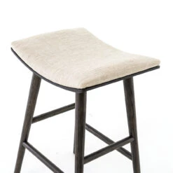 Saddle Mid-Century Oak Bar Stool -Famous Furniture Shop VBFS 038A 377 DET 3 79969.1544740695