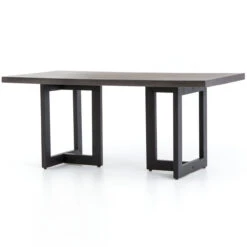 Judith Lava Stone Top Outdoor Dining Table 69"