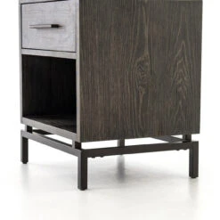 Alexa Industrial Modern Iron & Oak Nightstand -Famous Furniture Shop VHAD 033 DET 1 86854.1514594086