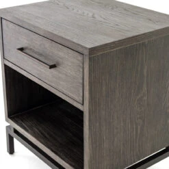 Alexa Industrial Modern Iron & Oak Nightstand -Famous Furniture Shop VHAD 033 DET 3 15302.1514594106