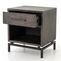 Alexa Industrial Modern Iron & Oak Nightstand -Famous Furniture Shop VHAD 033 OPN 1 69903.1514594102