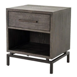 Alexa Industrial Modern Iron & Oak Nightstand -Famous Furniture Shop VHAD 033 PRM 1 08663.1514594087