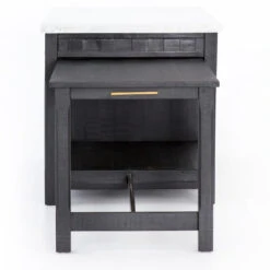 Ian Solid Wood And White Italian Marble Top Kitchen Island -Famous Furniture Shop VPTN 040C OPN 2 61272.1572459020