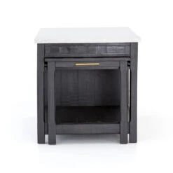 Ian Solid Wood And White Italian Marble Top Kitchen Island -Famous Furniture Shop VPTN 040C SID 1 98020.1572459024