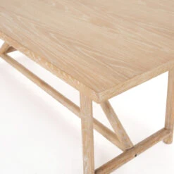 Mika Rustic Modern Whitewashed Oak Dining Table 84" -Famous Furniture Shop VPTN 129 DET 3 17731.1572462370