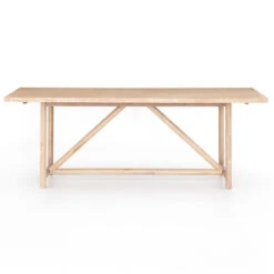 Mika Rustic Modern Whitewashed Oak Dining Table 84" -Famous Furniture Shop VPTN 129 FRT 1 69595.1572462366