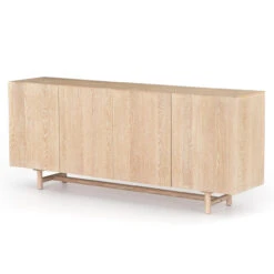 Mika Washed Oak Veneer 4 Door Dining Sideboard 72"