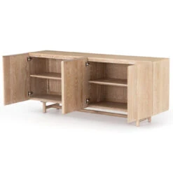 Mika Washed Oak Veneer 4 Door Dining Sideboard 72" -Famous Furniture Shop VPTN 191 5 88837.1614224680
