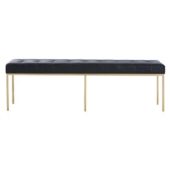 Zephyr Tufted Black Leather Bench 8 Zephyr Tufted Black Leather Bench -Famous Furniture Shop Zephyr Tufted Black Leather Bench2 09930.1510960618