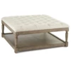 Cade Tufted Linen Square Ottoman 42" -Famous Furniture Shop cade 91522.1648669721