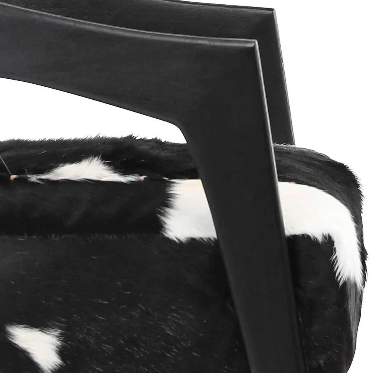 Kismet Barrel Back Black Goat Hide Lounge Chair 7 Kismet Barrel Back Black Goat Hide Lounge Chair - Image 5