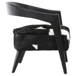 Kismet Barrel Back Black Goat Hide Lounge Chair 9 Kismet Barrel Back Black Goat Hide Lounge Chair -Famous Furniture Shop dov11578bk profile 1 26390.1674669164
