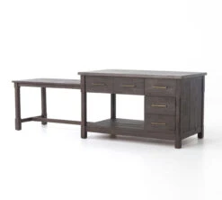 Ian Solid Wood And Concrete Top Kitchen Island -Famous Furniture Shop elworth kitchen island o 11177.1525295709