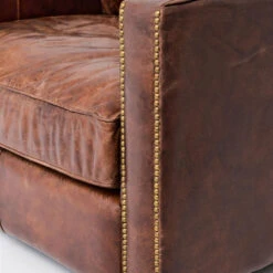 Larkin Vintage Cigar Distressed Leather Club Chair -Famous Furniture Shop product 11164 5 02210.1626303126