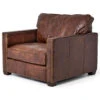 Larkin Vintage Cigar Distressed Leather Club Chair -Famous Furniture Shop product 11164 68281.1626303127