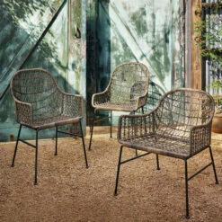 Bandera Gray Woven Wicker Outdoor Club Chair -Famous Furniture Shop product 23353 9 89781.1520550200