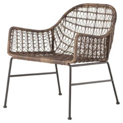 Bandera Gray Woven Wicker Outdoor Club Chair