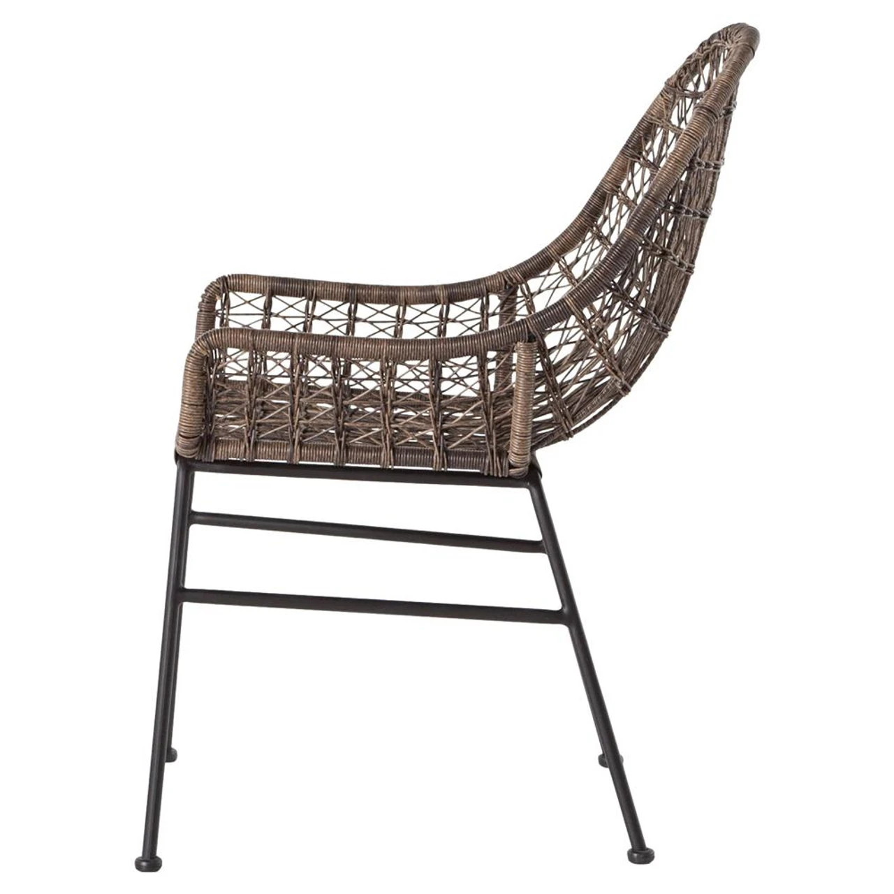 Bandera Woven Wicker Outdoor Low Arm Dining Chair 6 Bandera Woven Wicker Outdoor Low Arm Dining Chair - Image 4